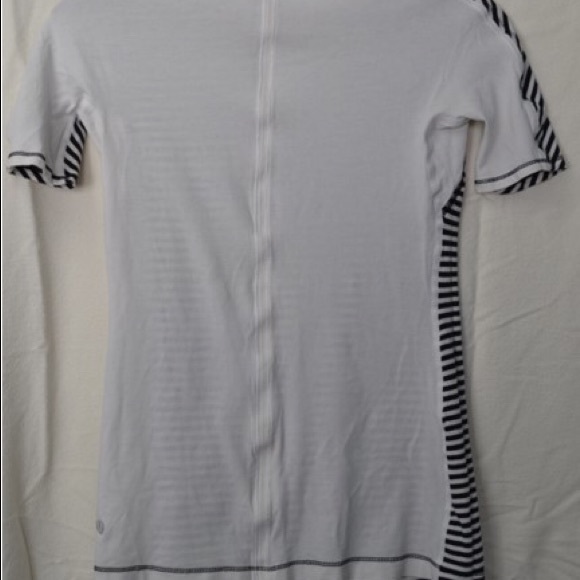 Black and White striped Lulu lemon shirt - Picture 2 of 3